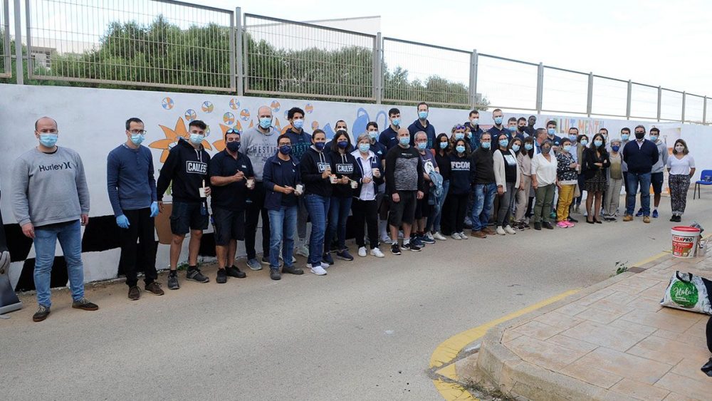 #Matealestigma, nuevo mural en el Pavelló Menorca (Fotos: Tolo Mercadal)