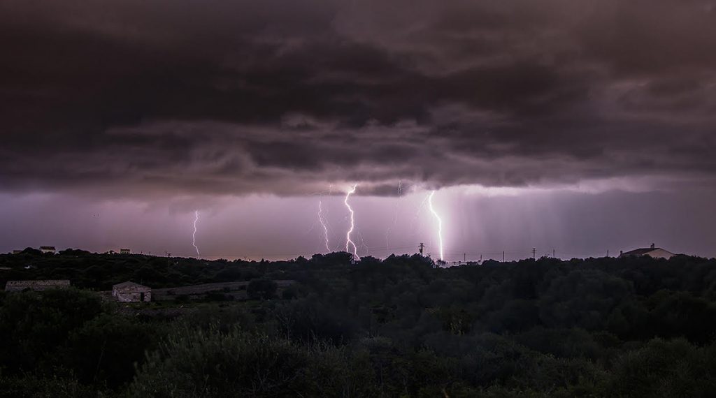 Imagen de archivo de  una tormenta en Menorca