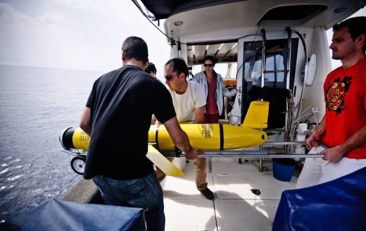 Gliders, pequeños submarinos no tripulados, de unos 2 metros de largo, que se utilizan para obtener variables esenciales del océano