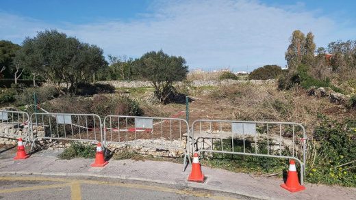 Zona de la urbanización de Santa Anna en la que se está trabajando