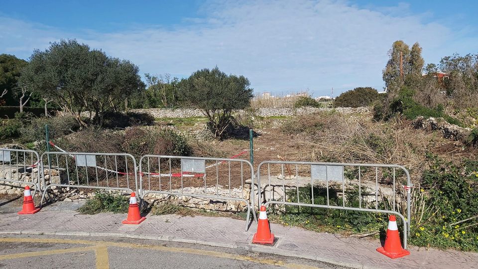 Zona de la urbanización de Santa Anna en la que se está trabajando