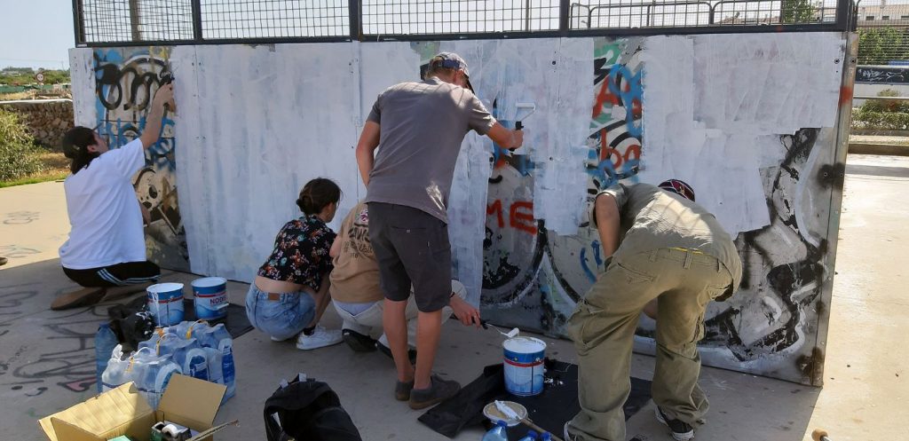 Usuarios del Skatepark de Ciutadella