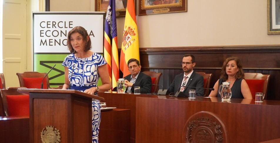 Reyes Maroto, durante su intervención.