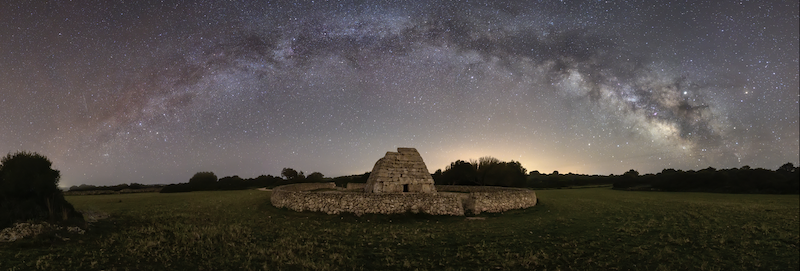 Paisaje de Menorca de noche