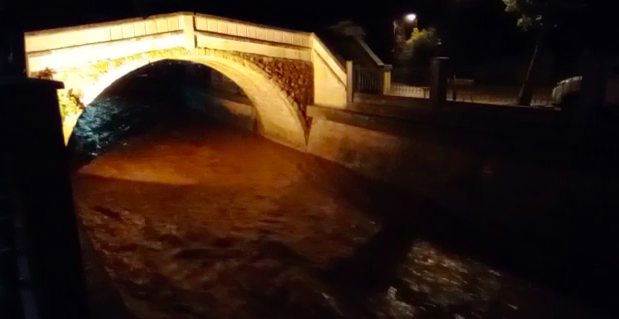 Así ha amanecido el torrente de Ferreries. (Foto y vídeo de Sergio Moreno)