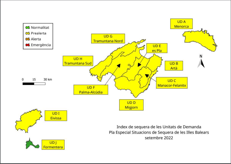 Las reservas hídricas de las Illes Balears se mantienen al 46%