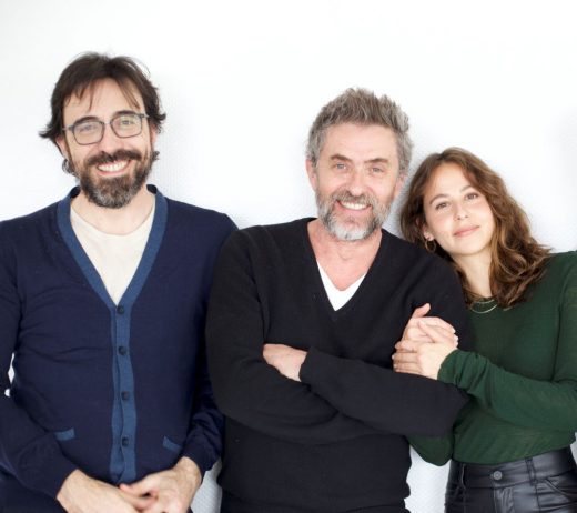 Pascal Rambert, autor y director de la obra con los actores Irene Escolar e Israel Elejalde