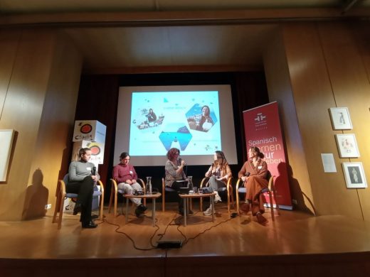 Imagen del acto en el que participó la menorquina Carme Bosch en Munich (Foto: FFTM)