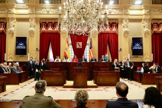 Acto celebrado esta mañana en el Parlament balear