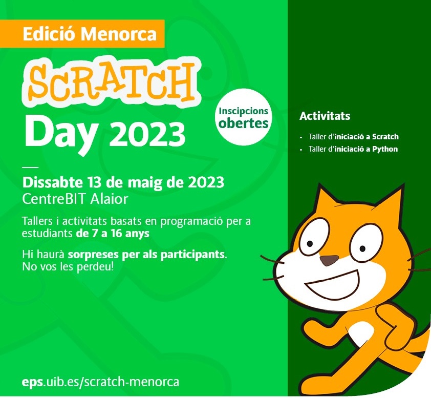 Cartel de la edición en Menorca del Scratch Day