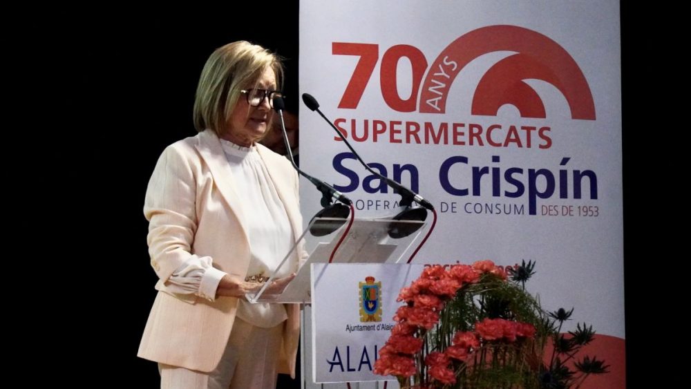 La presidenta de la Cooperativa San Crispín, Belli Estera