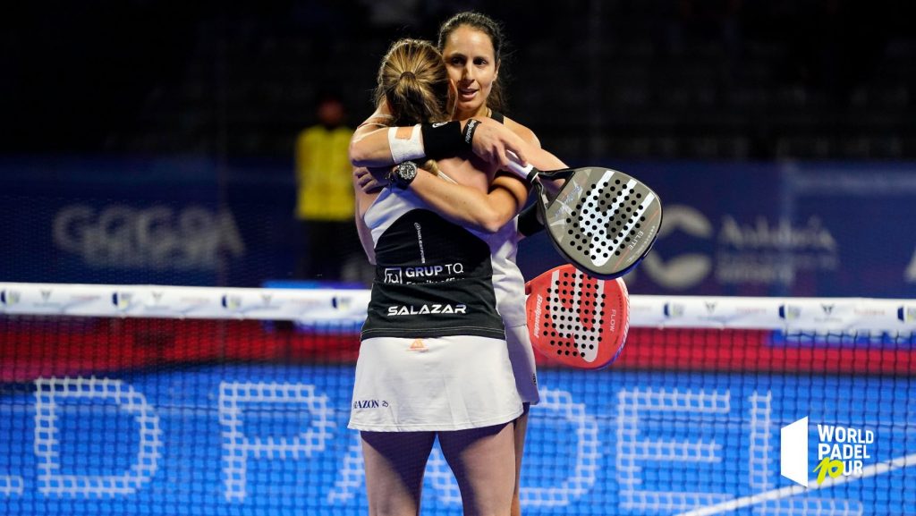 Triay y Salazar esta mañana en Granada (Foto: World Padel Tour)