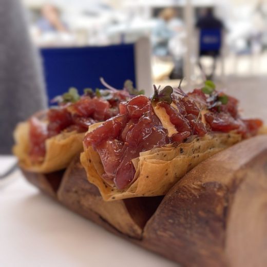 “Japotaco de atún”, un delicioso bocado a base de tarantelo de atún rojo con guacamole casero y shichimi tōgarashi