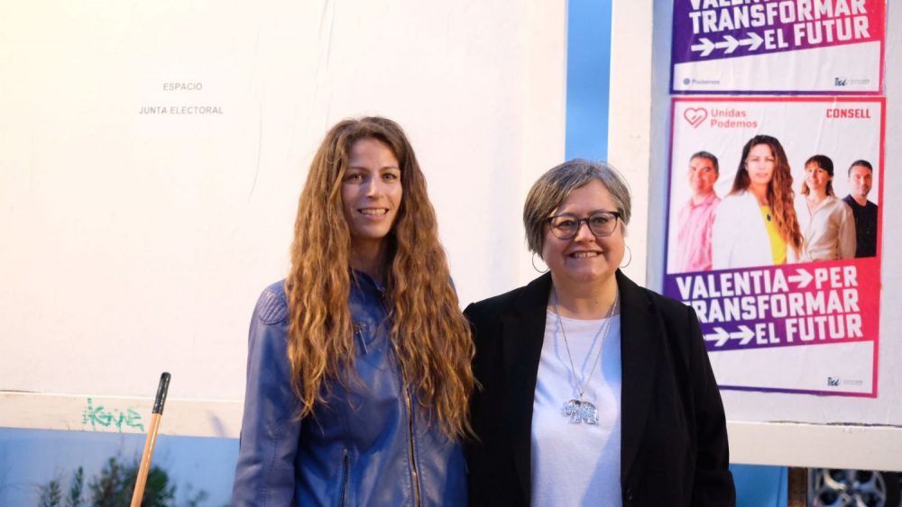 Las candidatas de Unides Podem inician la campaña electoral (Foto: Antxon Castresana)