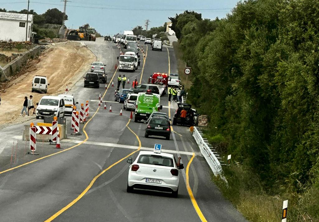 Tramo en obras.