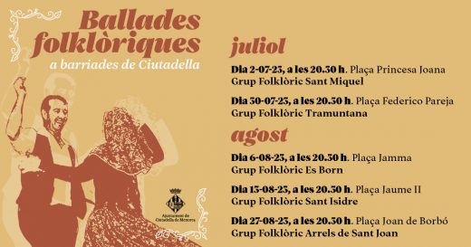 El Grup Folklòric Sant Miquel iniciará el ciclo el próximo domingo 2 de julio