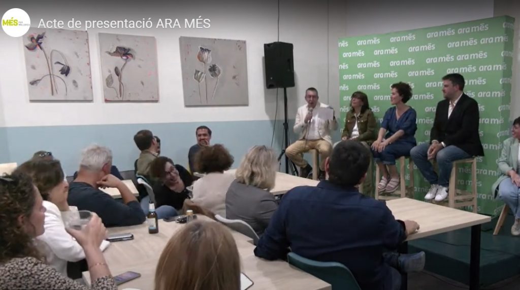 Miquel Àngel Maria en el acto de presentación de Ara Més