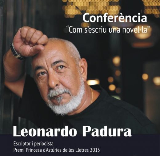 Cartel de la conferencia que Leonardo Padura ofrecerá en Es Castell