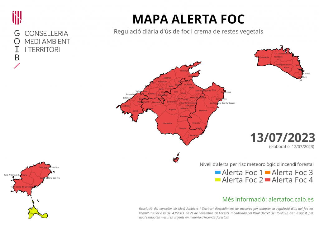 Gráfico de la conselleria de Medio Ambiente y Territorio.