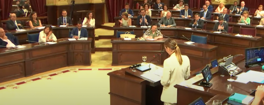 a candidata ha remarcado su diferencia respecto a Vox en cuanto a la definición de la violencia de género: "No quiero que nadie tenga dudas" (Foto: Canal Parlament de les Illes Balears).