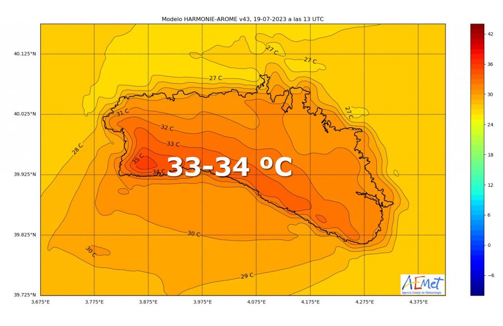 Gráfico de la AEMET.