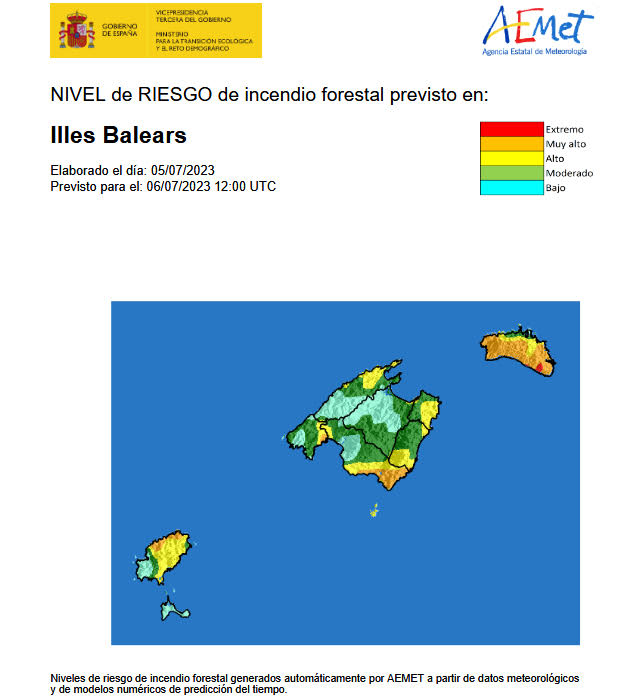 Gráfico elaborado por la Agencia Estatal de Meteorología (AEMET)