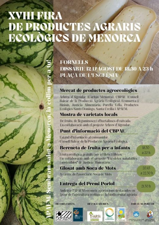 Programación de la XVIII Fira de Productes Agraris Ecològics de Menorca (Imagen: APAEM)