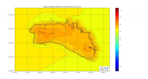 Gráfico de la AEMET.