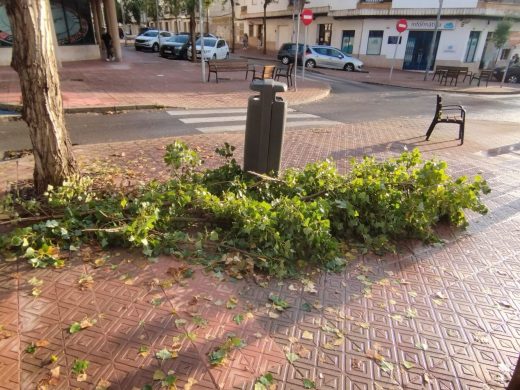 (Fotos) El temporal deja su huella en la Avenida Menorca