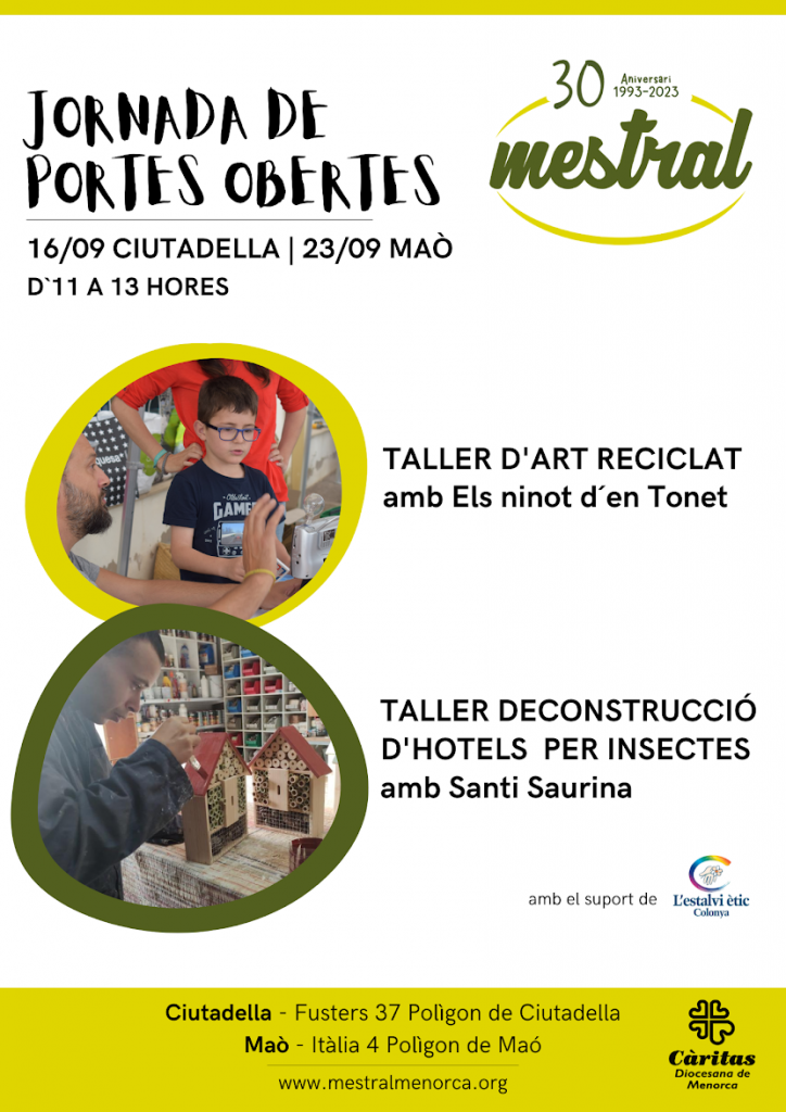 Ciutadella y Maó serán sedes de los talleres lúdicos del 30 aniversario de Mestral Menorca.
