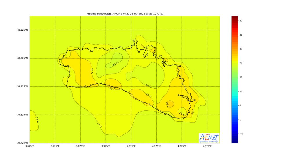 Gráfico de la AEMET.