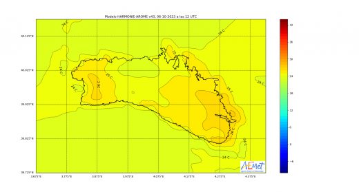 Gráfico de la AEMET.