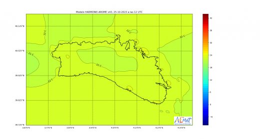 Gráfico de la AEMET.