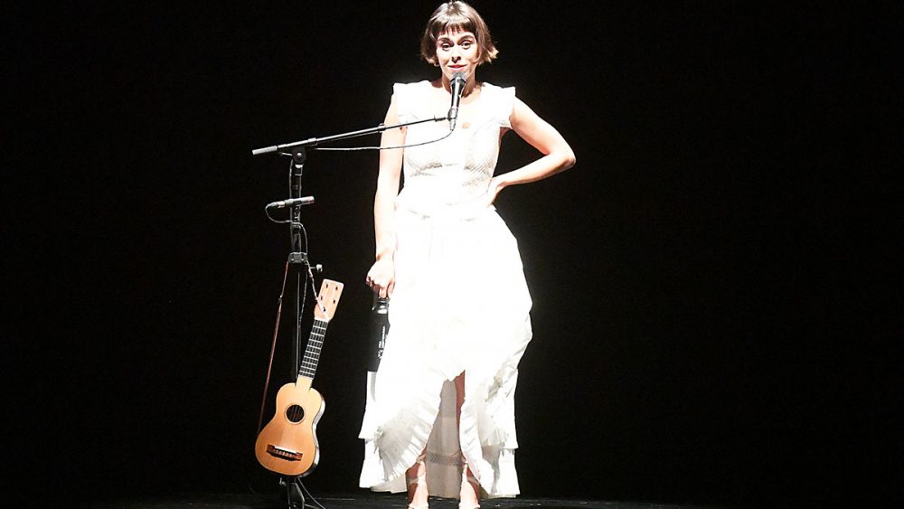 Imagen de Anna Ferrer en el Teatre Principal. (Foto: T.M.)