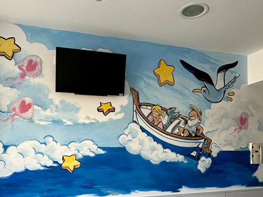 (Fotos) Un mural para la salud en pediatría