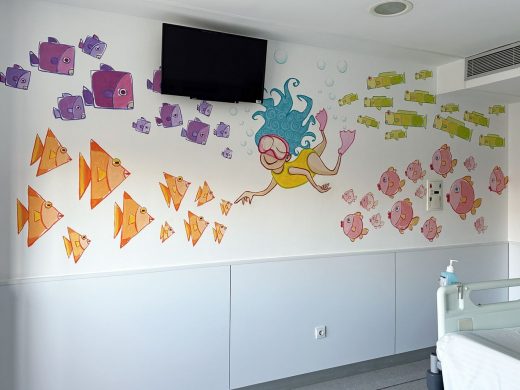 (Fotos) Un mural para la salud en pediatría