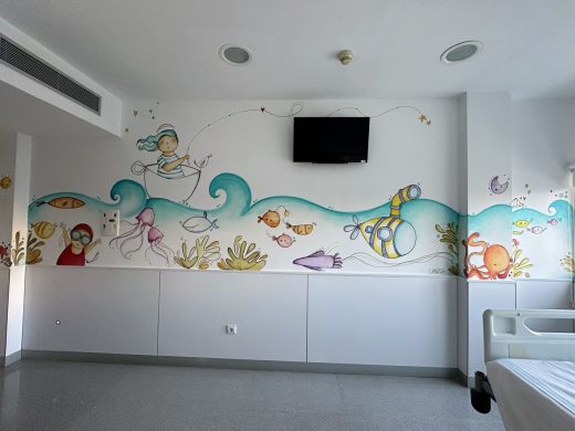 (Fotos) Un mural para la salud en pediatría