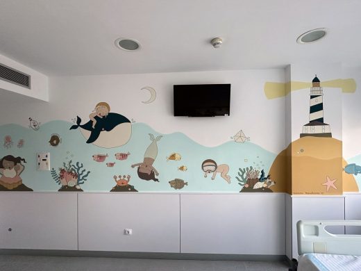 (Fotos) Un mural para la salud en pediatría