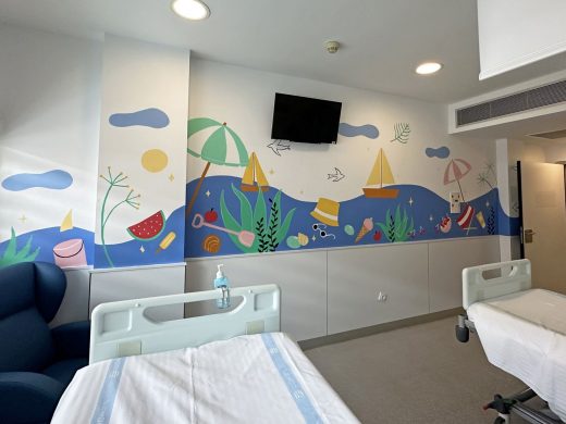 (Fotos) Un mural para la salud en pediatría