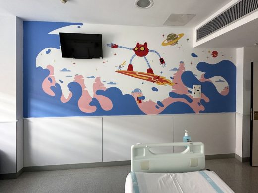 (Fotos) Un mural para la salud en pediatría