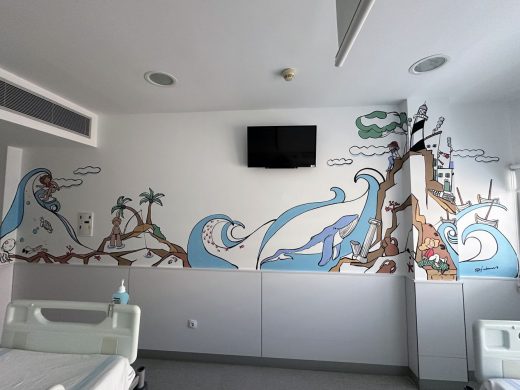 (Fotos) Un mural para la salud en pediatría