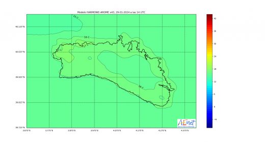 Gráfico de la AEMET.