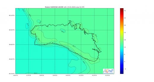 Gráfico de la AEMET.