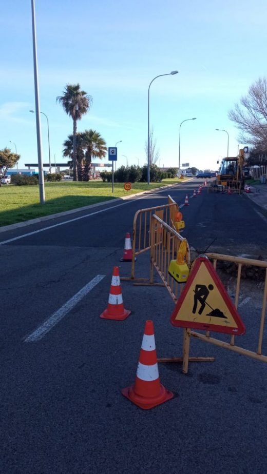 Obras del proyecto de refuerzo de firme en la carretera Me-1.