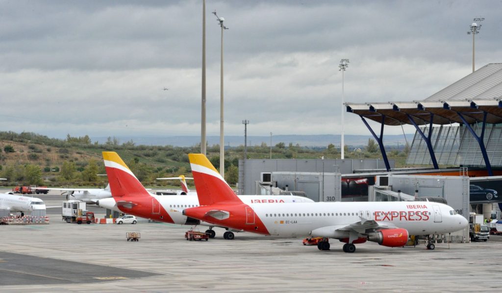 Aviones de Iberia Express en Madrid.