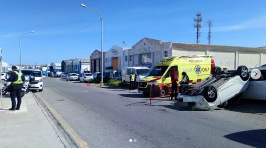 En el accidente se han visto implicados dos vehículos (Foto: Policía Local Maó)