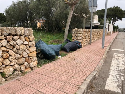 (Fotos) Es Castell y Maó intensifican esfuerzos contra el abandono indebido de restos vegetales