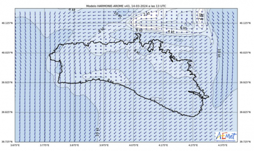 Gráfico de la AEMET.