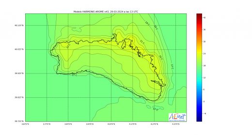 Gráfico de la AEMET.