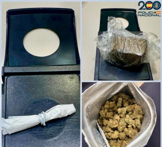 La Policía Nacional intercepta un vehículo que intentaba evadir un control policial, hallando en su interior cocaína, marihuana y hachís